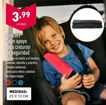 ALDI Royal Life Cojin apoyo para cinturón de seguridad oferta