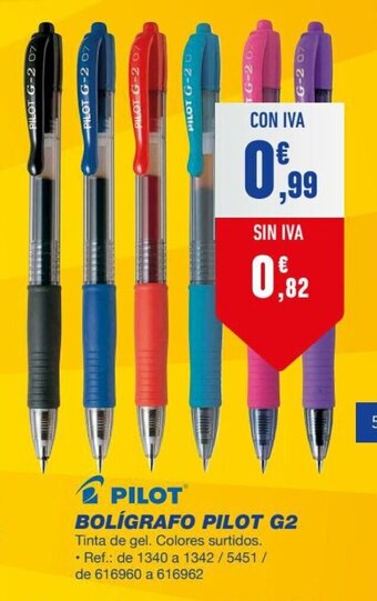 Bureau Vallée Pilot Bolígrafo Pilot G2 oferta