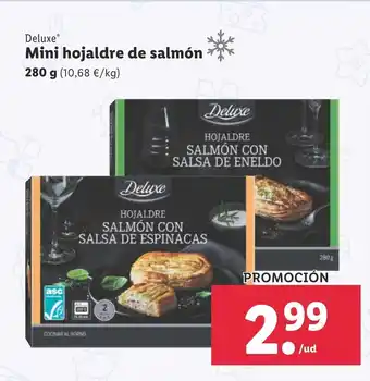 Lidl Deluxe Mini hojaldre de salmón 280g oferta