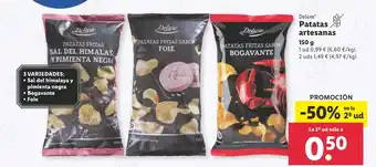 Lidl Deluxe Patatas artesanas 150g oferta