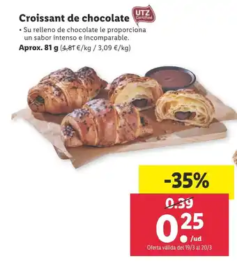 Lidl Croissant de chocolate 81g oferta