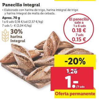 Lidl Panecillo integral oferta