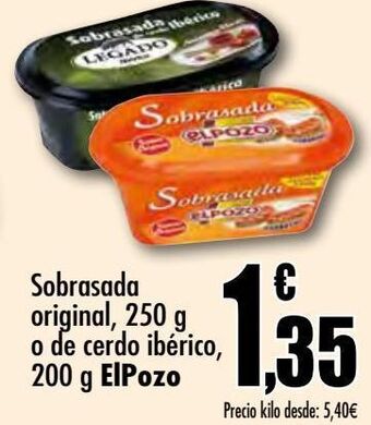 Unide Supermercados Sobrasada original o de cerdo ibérico elpozo oferta