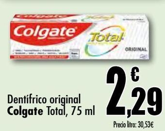 Unide Supermercados Dentífrico original colgate total oferta