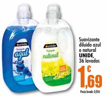 Unide Supermercados Suavizante diluido azul o natural unide oferta