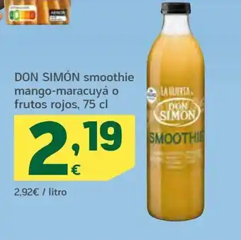 HiperDino Don simón smoothie mango-maracuyá o frutos rojos, 75 cl oferta
