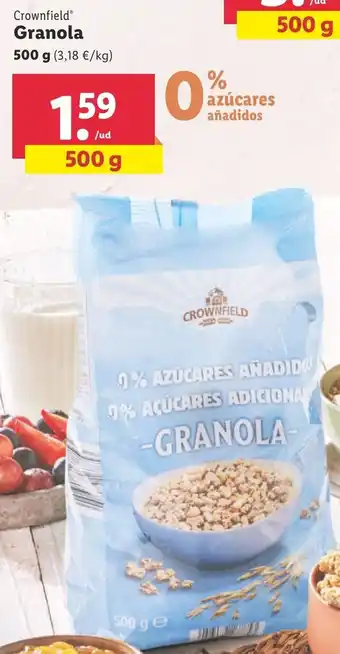 Lidl Crownfield Granola 500 g oferta
