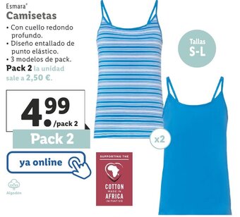 Lidl Esmara® Camisetas Pack 2 oferta
