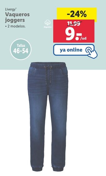 Lidl Livergy® Vaqueros Joggers oferta
