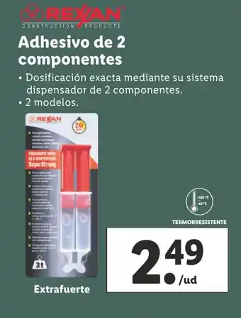 Lidl Rexan Adhesivo de 2 componentes 2 modelos oferta