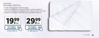 Lidl Livarno Home Edredón TECHFILL 150x200cm / 240x220cm oferta