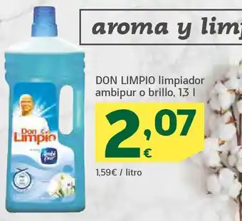 HiperDino Don limpio limpiador ambipur o brillo, 1,3 l oferta