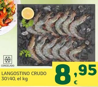 HiperDino Langostino crudo 30\40, el kg oferta