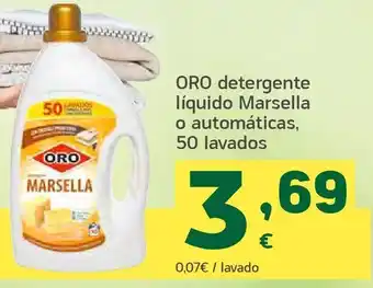 HiperDino Oro detergente líquido marsella o automáticas, 50 lavados oferta