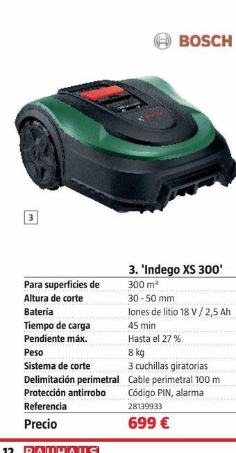 Bauhaus Robot cortacésped bosch oferta