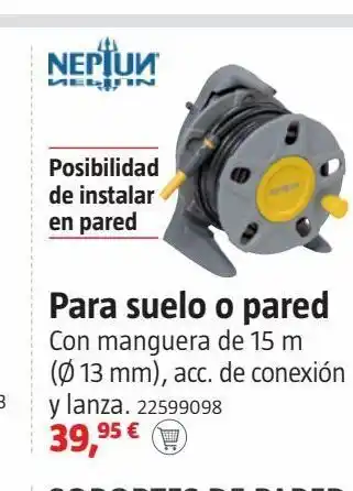 Bauhaus Portamangueras para suelo o pared oferta