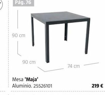 Bauhaus Mesa de jardín de aluminio oferta