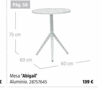 Bauhaus Mesa de jardín de aluminio oferta
