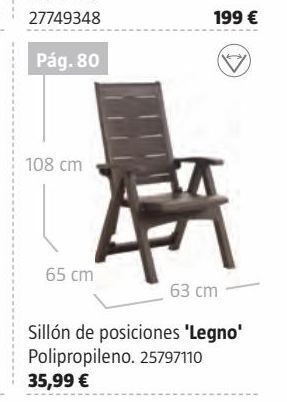 Bauhaus Sillón de jardín multiposiciones oferta