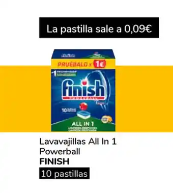 Supeco Finish Powerball All In 1 Lavavajillas 10 pastillas oferta