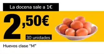 Supeco Huevos clase "M" 30 unidades oferta