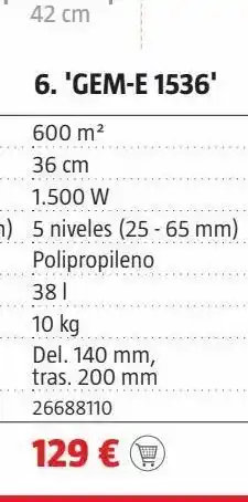 Bauhaus Cortacésped eléctrico gem-e oferta