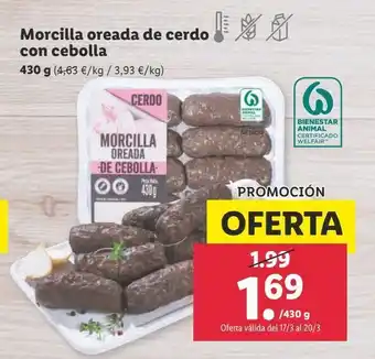 Lidl Morcilla de cebolla oferta
