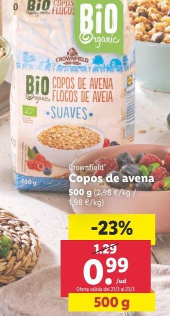 Lidl Copos de avena oferta