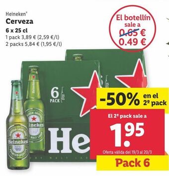 Lidl Cerveza heineken oferta