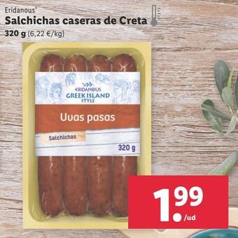 Lidl Salchichas eridanous oferta