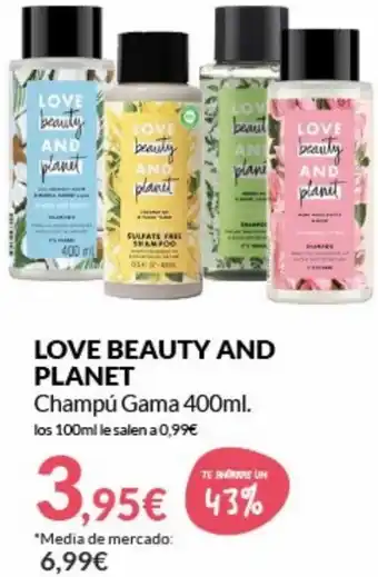 PrimaPrix Love Beauty and Planet Champú Gama 400ml. oferta