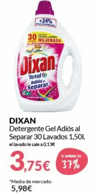 PrimaPrix Dixan Detergente Gel Adiós Al Separar 30 Lavados 1.50 l oferta