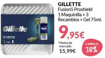 PrimaPrix Gillette Fusion5 Proshield 1 Maquinilla +3 Recambios + Gel 75 ml oferta