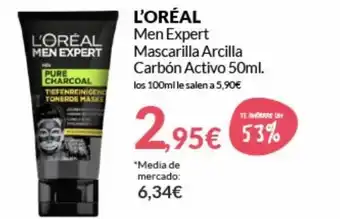 PrimaPrix L'Oréal Men Expert Mascarilla Arcilla Carbón Activo 50ml. oferta