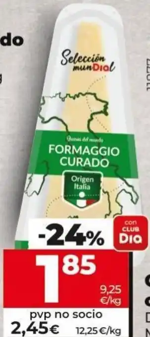 Dia Queso Curado Italiano Dia Selección Mundial 200 g oferta