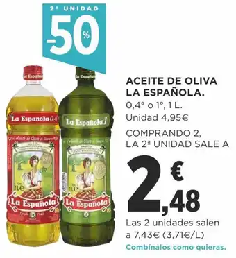 Supercor Aceite de Oliva La Española 0.4° o 1°, 1 L oferta