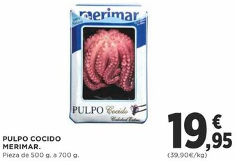 Supercor Pulpo Cocido Merimar Pieza de 500 g a 700 g oferta