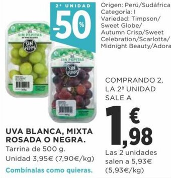 Supercor Uva Blanca, Mixta Rosada o Negra oferta