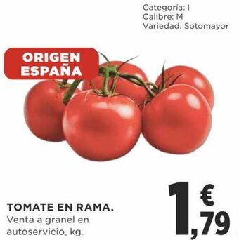 Supercor Tomate En Rama. Venta A Granel En Autoservicio, kg oferta
