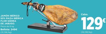 Supercor Jamón Ibérico 50% Raza Ibérica Flor Sierra De Jabugo Pieza de 8 kg. oferta