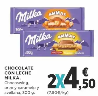 Supercor 2x Chocolate Con Leche Milka Chocoswing, Oreo y Caramelo y Avellana, 300 g oferta