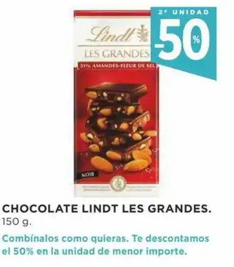 Supercor 2ª Unidad -50% Chocolate Lindt Les Grandes 150 g oferta