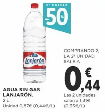 Supercor Agua Sin Gas Lanjarón 2 L oferta