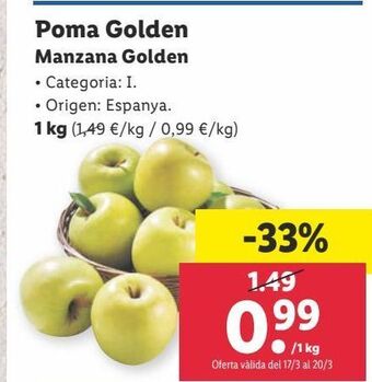 Lidl Manzana golden oferta