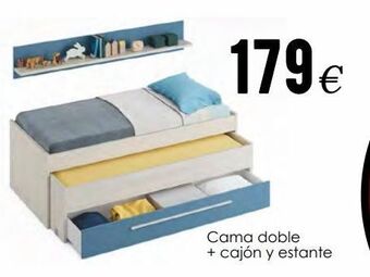 Atrapamuebles Cama doble juvenil + cajón y estante oferta