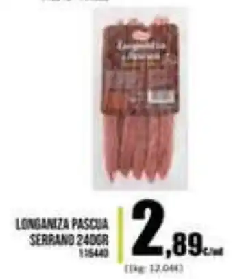 Family Cash Longaniza Pascua Serrano 240gr oferta