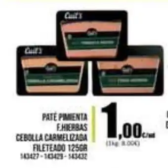 Family Cash Paté Pimenta F.Hierbas Cebolla Carmelizada Fileteado 125gr oferta