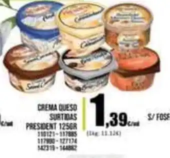 Family Cash Crema Queso Surtidas President 125gr oferta