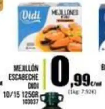 Family Cash Mejillón Escabeche Dede 125gr oferta