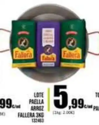 Family Cash Lote Paella Arroz Fallera 3kg oferta